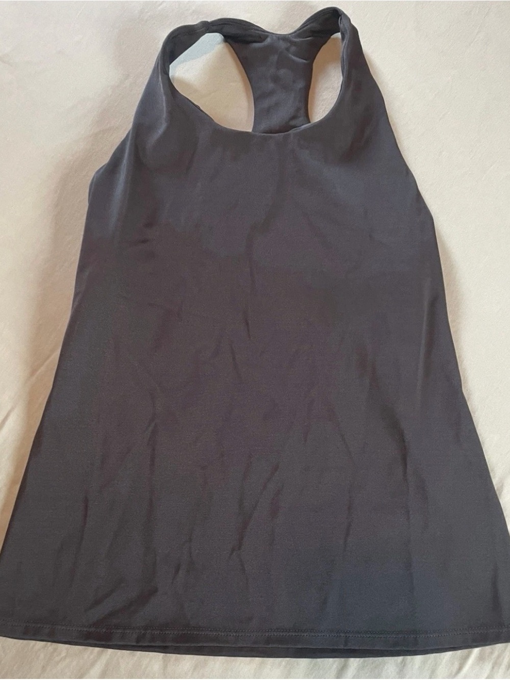 K-DEER gray workout tank like new built in shelf bra made in the USA